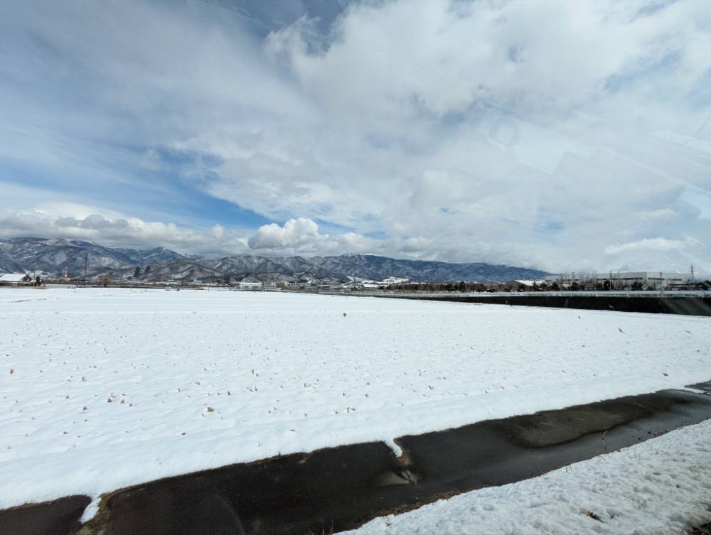 松本の雪景色
