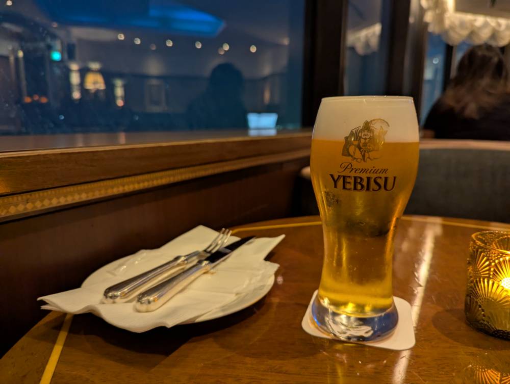 ホテルニューオータニのエビスビール